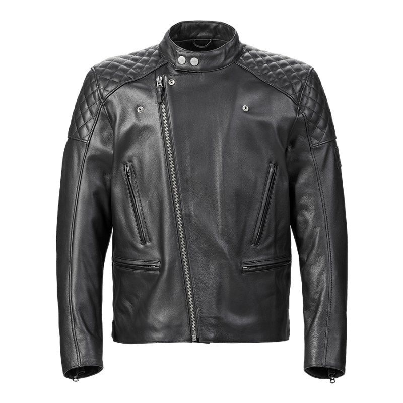 Blouson homme en cuir asym trique Braddan V tements de moto